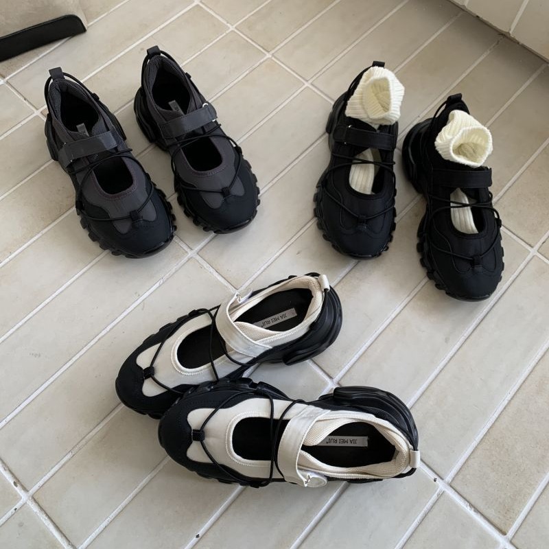Sneakers Care - 여성용 스포티한 청키 플랫폼 메리 제인