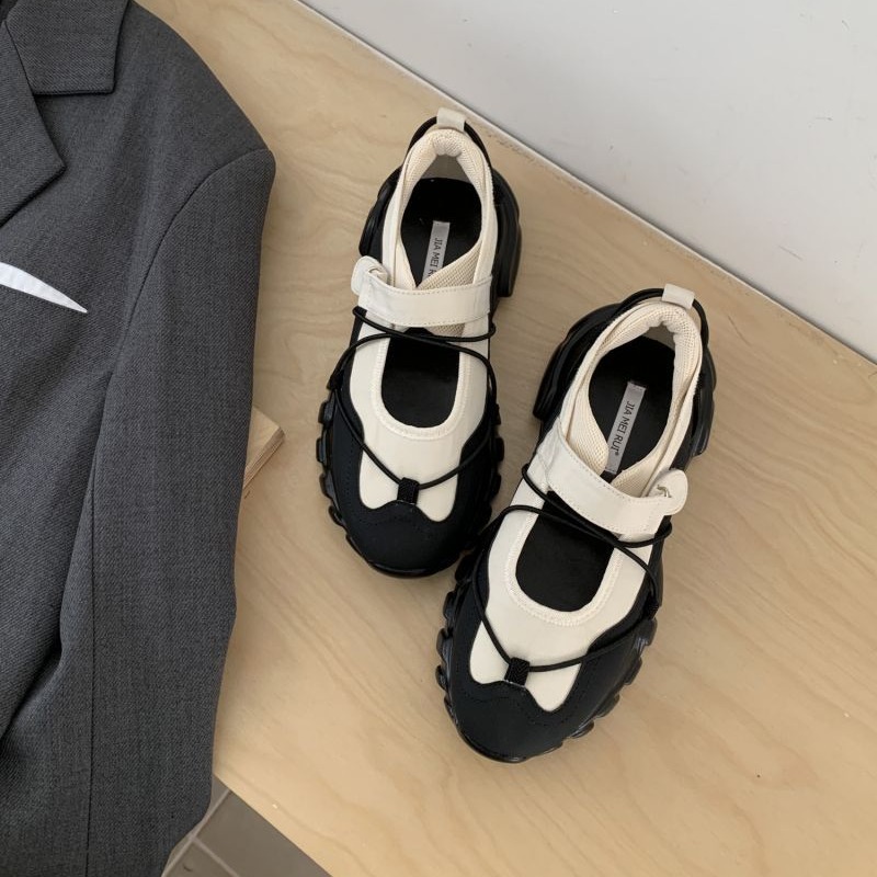 여성용 스포티한 청키 플랫폼 메리 제인 슈즈, 투톤 조 - Sneakers Care 리뷰 및 가격